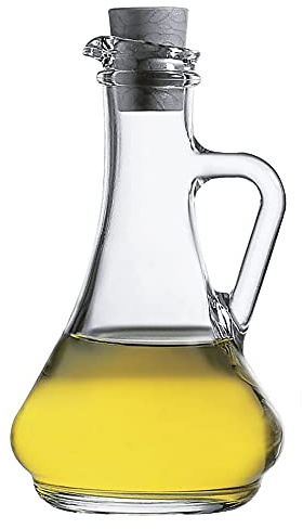 UTOPIA DEALS 2er Set Glasflasche 260 ml Transparent Klassisch, Mediterran, Zeitgenössisch Öl- und Essigflasche Set