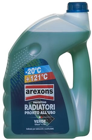 AREXONS Protettivo Radiatori -20°, Liquido Pronto all'Uso per Radiatori, Protezione Antigelo e Antiebollizione per Leghe di Alluminio, Miscelabile e Adatto a Rabbocchi, 4,5L