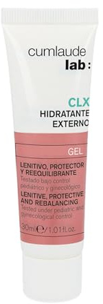 Cumlaude Lab - Hidratante Externo CLX, Gel Hidratante, con Clorhexidina y Ácido Hialurónico, Reduce el Picor, con Acción Calmante, Protectora y Reequilibrante - 30 ml