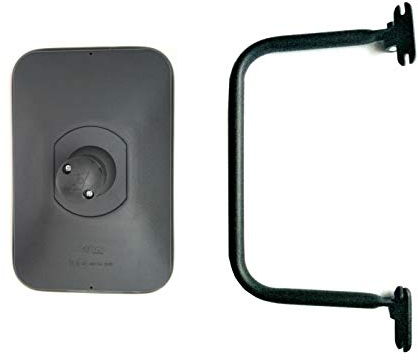 Matel Service Specchietto Retrovisore Esterno 300 x 200 Trattore Camion Escavatore ø 15 – 28 mm con Supporto Specchio Braccio Sinistro