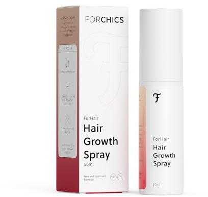 ForChics Suero para el crecimiento del cabello para mujeres, resultados en 4 semanas, tratamiento para el crecimiento del cabello sin hormonas, para adelgazar el cabello, spray de absorción rápida | Mejora la densidad y reduce la pérdida de cabello, absorción rápida y no grasosa para adelgazar el cabello, 50 ml
