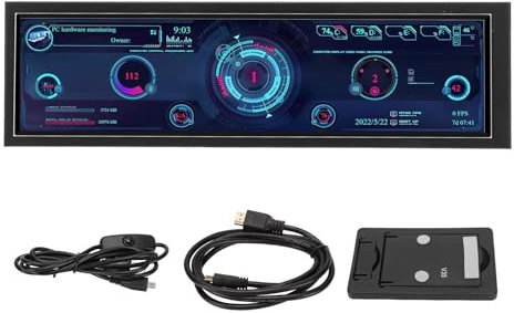Yosoo Health Gear 8.8 Inch IPS Mini Screen, PC Sensor Panel Display CPU GPU RAM SSD Data Temperature Monitor Computer Temp Monitor for RPi, for Linux, and for