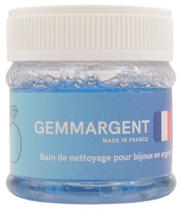 KD89 Gemmargent - Nettoyant en Bain pour Bijoux en Argent, Bijoux Fantaisie - Mode d'emploi fourni - Microfibre Offerte