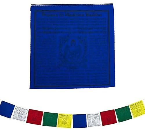 Tibetische Gebetsfahnen Medizinbuddha - 20x20x210cm