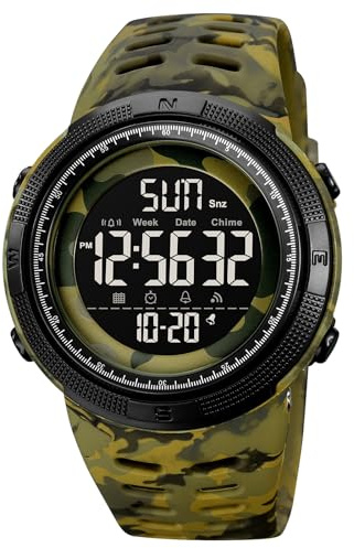 Militär Uhr Herren Tactical Watch Military Watch 5 ATM Wasserdicht Digitaluhr Herrenuhren Armbanduhr Herren Digital Uhr Groß Uhren Männer Jungen Outdoor Stoppuhr Sport Chronograph Herren Sportuhr