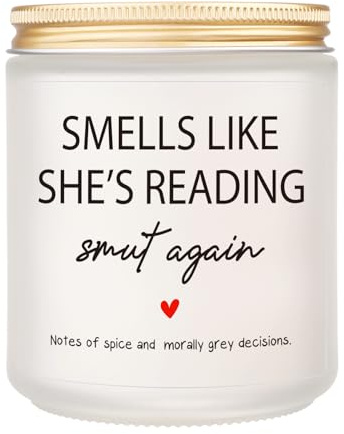 Book Lovers Gifts, Bookish Candle - Mothers Day, Birthday Gifts for Book Lovers Women, Teacher, Readers, Bookworm, Librarian, Books Themed Presents, Dark Romance Decor