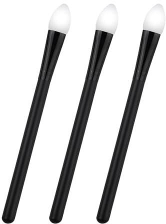 3 Pcs Silicone Makeup Applicator Shadow Brush Eyeshadow Applicators Eyeshadow Brush Lip Mask Makeup Brushes for Liquid Eye Shadow Applying Cream