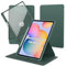 CACOE Cover Custodia Compatibile con Samsung Galaxy Tab S6 Lite 10.4 2024/2022/2020 (P610 / P615) con Portapenne, Protezione con Rotazione a 360 Gradi Supporto Cover Chiaro Retro (Verde)