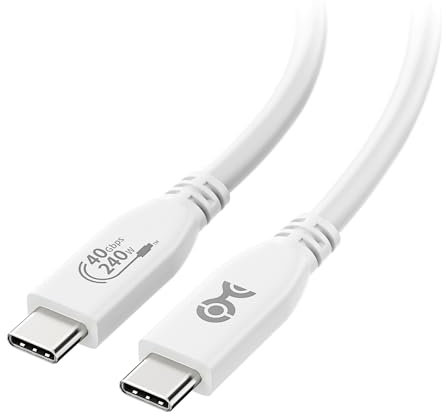 Cable Matters [Certificato USB-IF] Cavo USB4 40 Gbps, supporto video 8K e ricarica da 240 W da 1 m Bianco - totalmente compatibile con USB-C e Thunderbolt 4