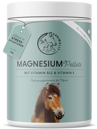 Annimally Pellet di Magnesio per Cavalli 1 kg - Acetato di Magnesio e Ossido di Magnesio per la Massima biodisponibilità