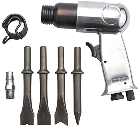 Pneumatischer Drucklufthammer, 1/4 Zoll 150 mm Industrielufthammer Leistungsstarker Griff Gerader Luftmeißel Pneumatisches Hammerschaufelwerkzeug Für Fliesen, Beton, Ziegel