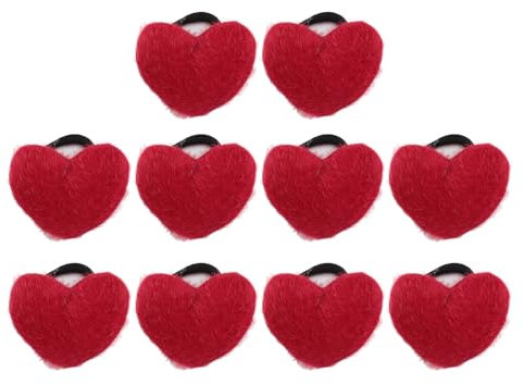 10 Stück Nadelkissen, Handgelenknadelkissen mit Gummiband, Nähnadelkissen, rotes Herz, Nadelhalter, Armband, Nadelkissen zum Nähen, Nadelkissen für Handarbeiten