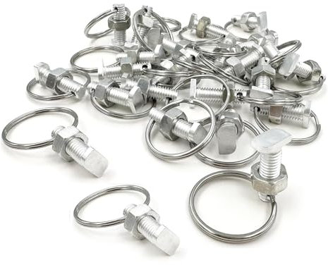 20 viti e anelli per serra, viti a testa martello, con dadi e occhiello per piante rampicanti, costruzione di serre
