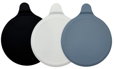 OhanaBeach® Silikon-Badewannenstopper mit Saugnapf, Durchmesser 15cm, 3er Set, (Schwarz, Weiß, Blau)