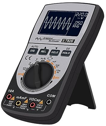 POOIQX ET826 Multimetro Digitale Oscilloscopio Visualizzazione del Segnale a Forma d'onda Test di Tensione di Corrente CC/CA Strumenti di Riparazione Domestica,Analisi Professionale