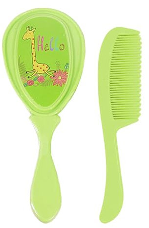Baby-Haarbürste und Kamm-Set – weiche Borsten, Fellpflege-Haarbürste für Wiegenkappe, Kopfhautmassage-Pflege, sichere Kinderhaarpflegeprodukte für und Mädchen