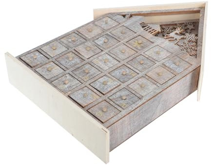 MAGICLULU Calendrier Décoratif pour Tiroir Décoration De Noël Lumineuse Cadeau De Noël pour Maison