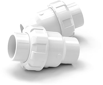 RAGOPILEN Raccords de tuyaux d'eau, Clapet Anti-Retour à Bille en PVC Blanc, raccord à Colle de 20 à 110 mm, for Irrigation et égouts(40mm)