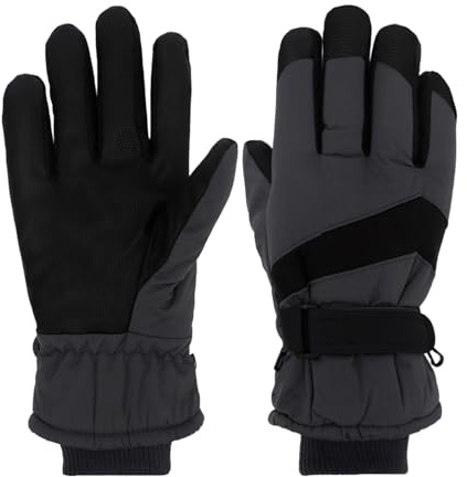 loacuony Ski Gloves Mens Thermal Insulated | Windproof Winter Gloves With Touchscreen & Fleece Lining For Skiing, Snowboarding