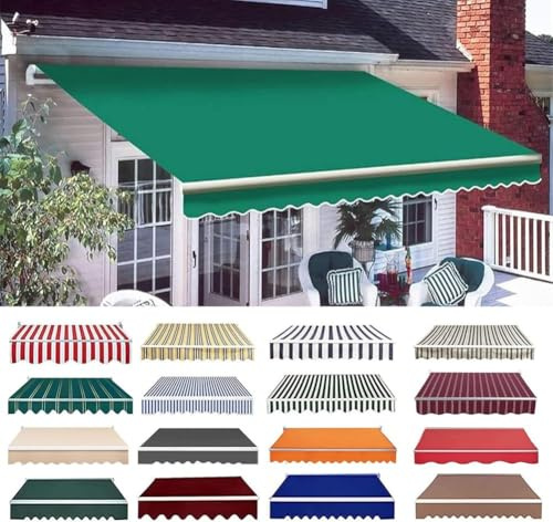 Tessuto di ricambio per tendone da patio, 100% poliestere, per terrazza, balcone, cortile, negozio, tela, 4 x 3,5 m