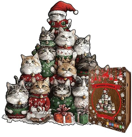 Puzzle Pour Adultes,Conception De Chat Animaux Décoratifs,Puzzles De Conception De Chat Animaux De 194 Pièces Pour Adultes | Garçons Et Filles Adolescents Jeunes Femmes Mari Fille Famille Et Amis C