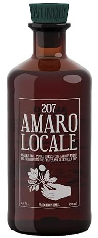 207 Amaro Locale, Miglior Amaro al Mondo 2024, Artigianale con Zafferano DOP e Note Agrumate, 23% Vol, 70CL