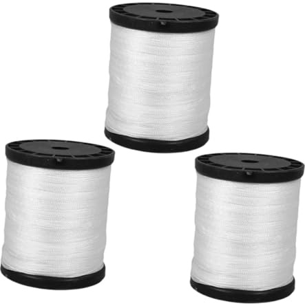NIYANGLE 3 Rolls Masonry Nylon String Line Twisted Construction Nylon Twine for Building Sites for Outdoor Bricklaying and Masonry Tasks