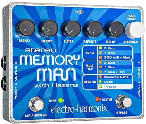 Electro-Harmonix Stereo Memory Man with Hazarai Delay & Looper Pedal
