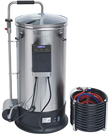 Grainfather Connect - Bierbrauanlage Edelstahl, 30 L Kapazität, kräftige Magnetpumpe, Gegenstrom-Würzekühler, kompatibel mit Grainfather Connect App, Bier brauen
