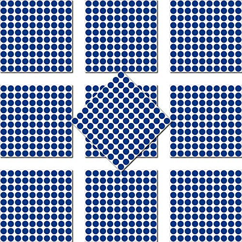 1000 Klebepunkte 15mm selbstklebend farbige Punkt Aufkleber PVC Deko Folie Etiketten Inventur (blau)