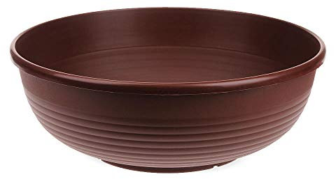 matches21 - Vaso per piante a forma di ventre per giardino e decorazione cimiteriale, per interni ed esterni, in plastica, 1 pezzo, Ø 25 x 12 cm, colore: Marrone