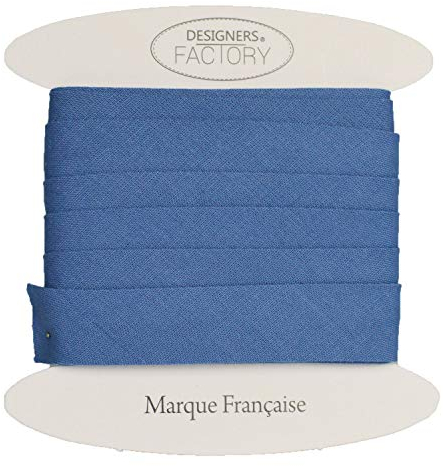 Schrägband baumwolle gefalzt - viele Farben erhältlich - Schrägband aus Baumwolle - Einfach zu nähen und ideal zum Veredeln Ihrer Kreationen (Um 5 meter, Indigoblau)