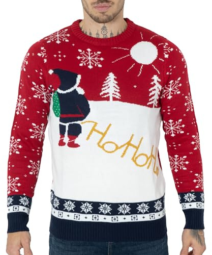 NOROZE Herren Unisex Retro Hässlich Frech Gestrickt Weihnachten Strickpullover Pullover Top