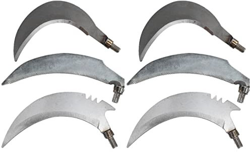 DOITOOL Gardening Sickle 6pcs Carbon Harvest Weeder Weeders Handle Heads Sickles Hand Replacement Steel Tools Chopping Fishing Parts Manual Gardening Without Accessories Weeding Supplies