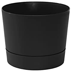 Root & Vessel Pot cylindrique, Noir Mat, 21,6 cm