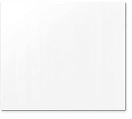 DEQORI Placa Protectora de Vitrocerámica de Cristal, 60 x 52 cm, Color Liso Blanco, Universal para Cocina, Tabla de Cortar para Placas de Cocción