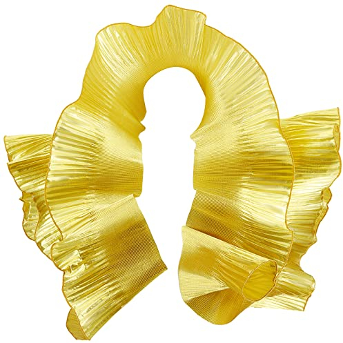 GORGECRAFT 10 Yard Organza Rüschen Plissee Spitzenstoff Trim Retro Rüschen Plissee Chiffon Borten Polyester Bordüre Spitzenstoff Für DIY Hochzeitskleid Handwerk Home Decor