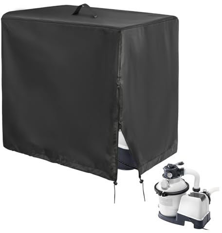 Bossvel Cubierta impermeable para filtro de arena INTEX Krystal Clear, bomba de filtro de arena para piscina, cubierta para sistema de filtro de arena (55 x 50 x 62 cm)