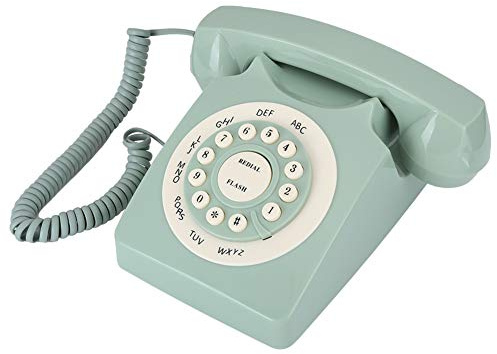 Antike Telefone für Festnetz, Grüner Europäischer Telefonstil, Verkabeltes Altmodisches Telefon mit Großen Tasten, Dekoratives Telefon für das