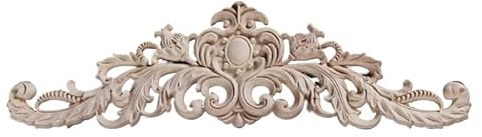 BLacOh Zierleisten Holz Wood Appliques and Onlays Natural Furniture Wall Door Woodcarving Decorative Long Flower Wooden Figurines Crafts Corner Frame Holzornamente (Color : A 79X20CM)