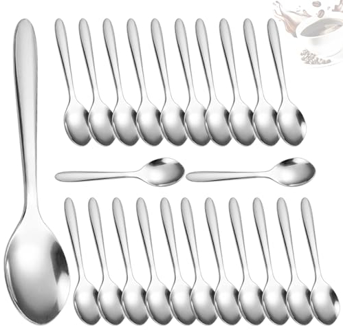 Espressolöffel Edelstahl 24 Stück 12 cm langlebig und vielseitig Perfekt für Zuhause und Restaurants leicht zu reinigen und spülmaschinengeeignet