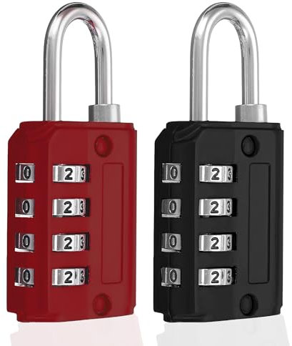 ARTALEJ Pack de 2 UNIDADES | Candado Combinación de 4 Dígitos | Candado Taquilla y Maleta de Viaje | Seguridad y Durabilidad Premium (2)