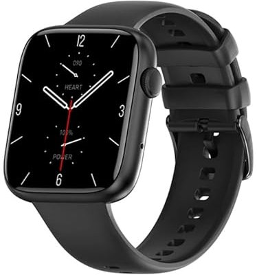 DT103 - Reloj inteligente para hombre y mujer, impermeable, NFC, rastreador GPS, relojes deportivos, pantalla HD de 1.9 pulgadas, pulsera de fitness para Android iOS (negro)