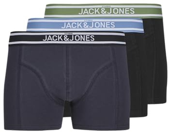 JACK & JONES Herren Jacteddy Solid Trunks 3 Pack, Black, m (3er Pack)