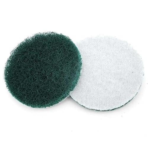 ZSjing 10 Stück Scheuerschwamm 4 Zoll Polierschwamm Selbstklebende Scheibe Industrielle Hochleistungs-Nylon-Reinigungswerkzeuge for Reinigen(Green)