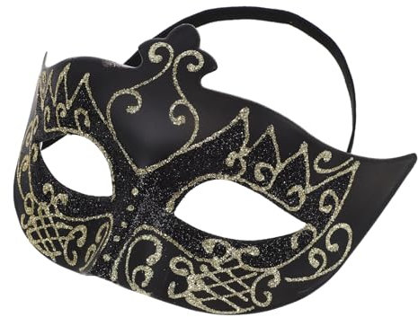 POPETPOP Masque De Carnaval Demi-masque Pour Fête Halloween Masque De Cosplay Accessoire De Mascarade Pour Hommes