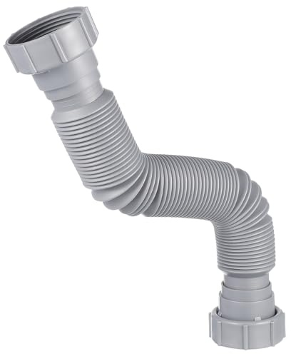 TOBBOMEY Expandable Flexible Trap Tubing Sink Drain Connection Pipe for Kitchen and Bathroom Sinks with High Temperature Freeze Acid and Alkali Resistance
