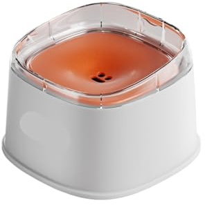 Wassernapf, schwimmendes Design, hält das Kinn trocken, Spritzschutz, für Katzen und Hunde, Weiß