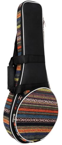 Beavorty Mandolinen Handtasche im Nationalstil Gepolstert mit Dickem Gurt und Zusätzlichen Fächern für Musikliebhaber Unterwegs