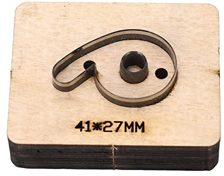 Zahlen Stanzform Nummer 6, Lederstanze Aus Legiertem Stahl Und Holz, 41x27mm - Schnelles Sauberes Schneiden, Für Leder DIY Und Mehr
